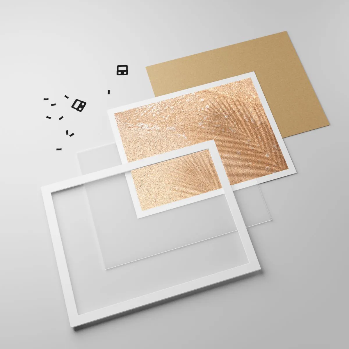 Poster in einem weißen Rahmen - Der Schatten eines heißen Sommers - 91x61 cm