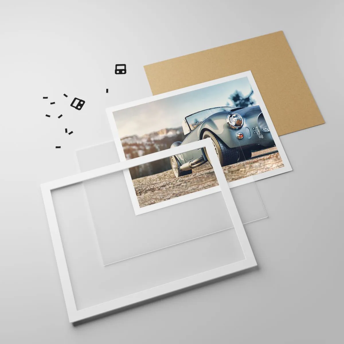 Affiche dans un cadre blanc - Poster - Ce qui compte c'est le style - 40x30 cm