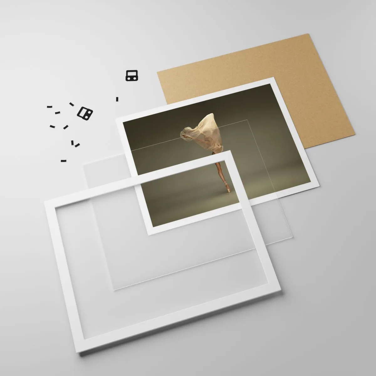 Affiche dans un cadre blanc - Poster - Il va bientôt s'envoler - 40x30 cm