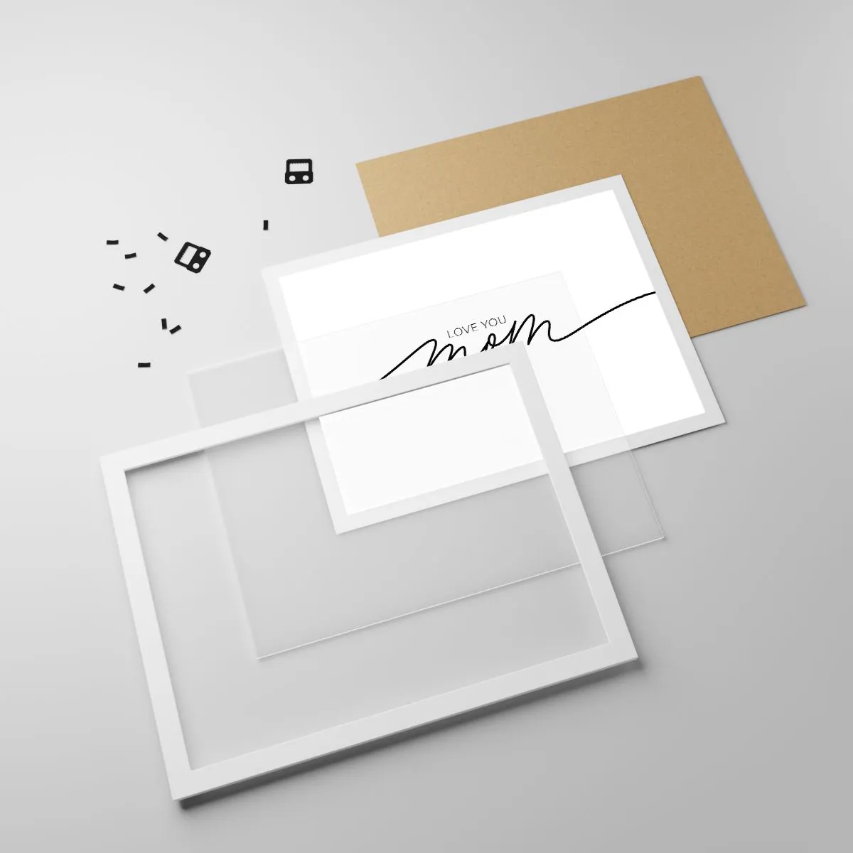 Poster in einem weißen Rahmen - Große Emotionen - 100x70 cm