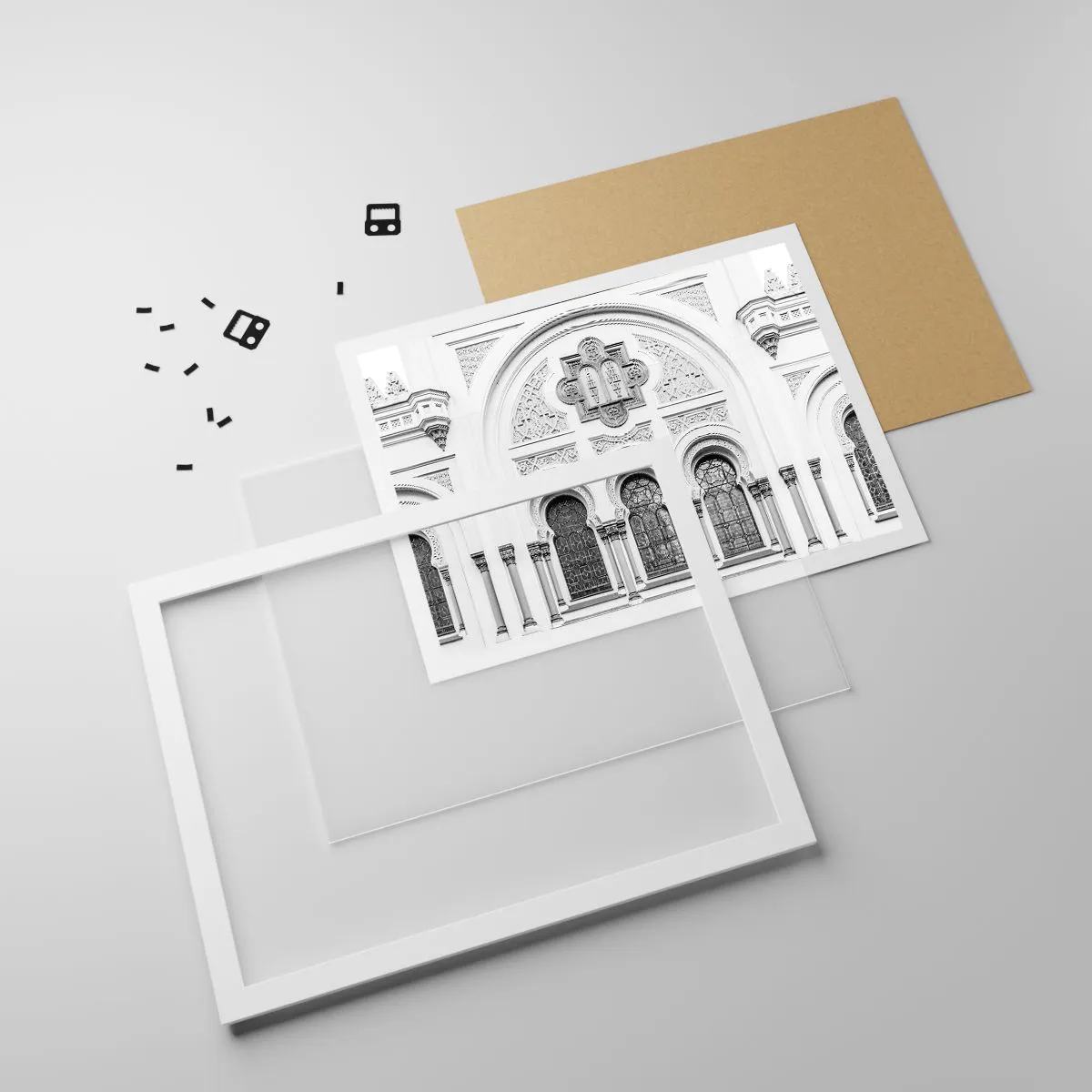 Poster in einem weißen Rahmen - An der Grenze der Kulturen - 40x30 cm