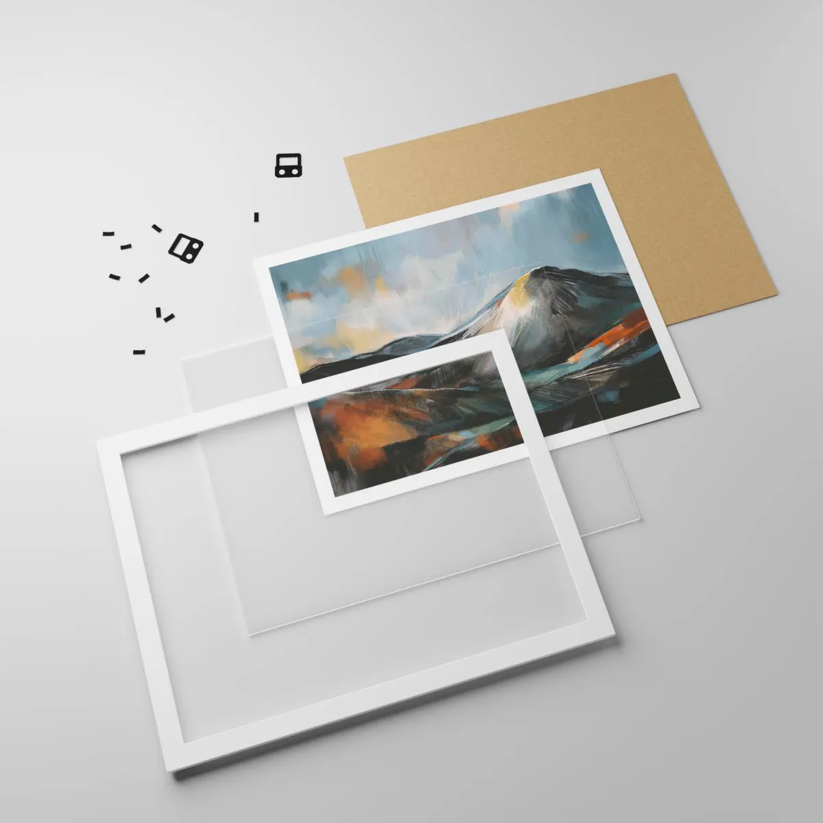 Poster in white frmae - Raw and Beautiful - 70x50 cm