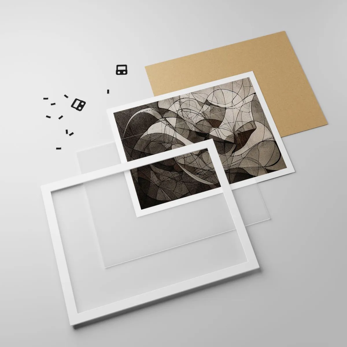 Plagát v bielom ráme - Obeh farieb Zeme - 40x30 cm