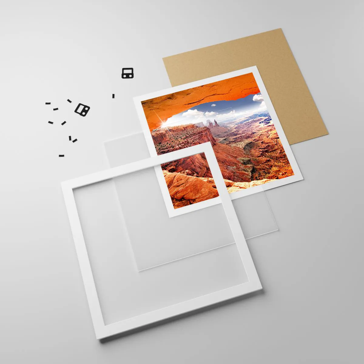 Affiche dans un cadre blanc - Poster - Sculpté par la nature elle-même - 40x40 cm