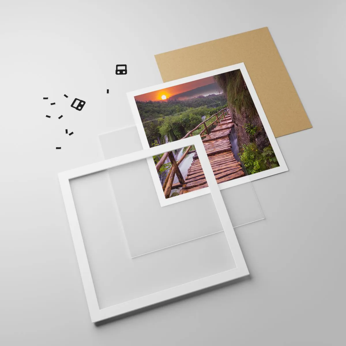 Affiche dans un cadre blanc - Poster - La beauté au-delà de la croyance - 50x50 cm