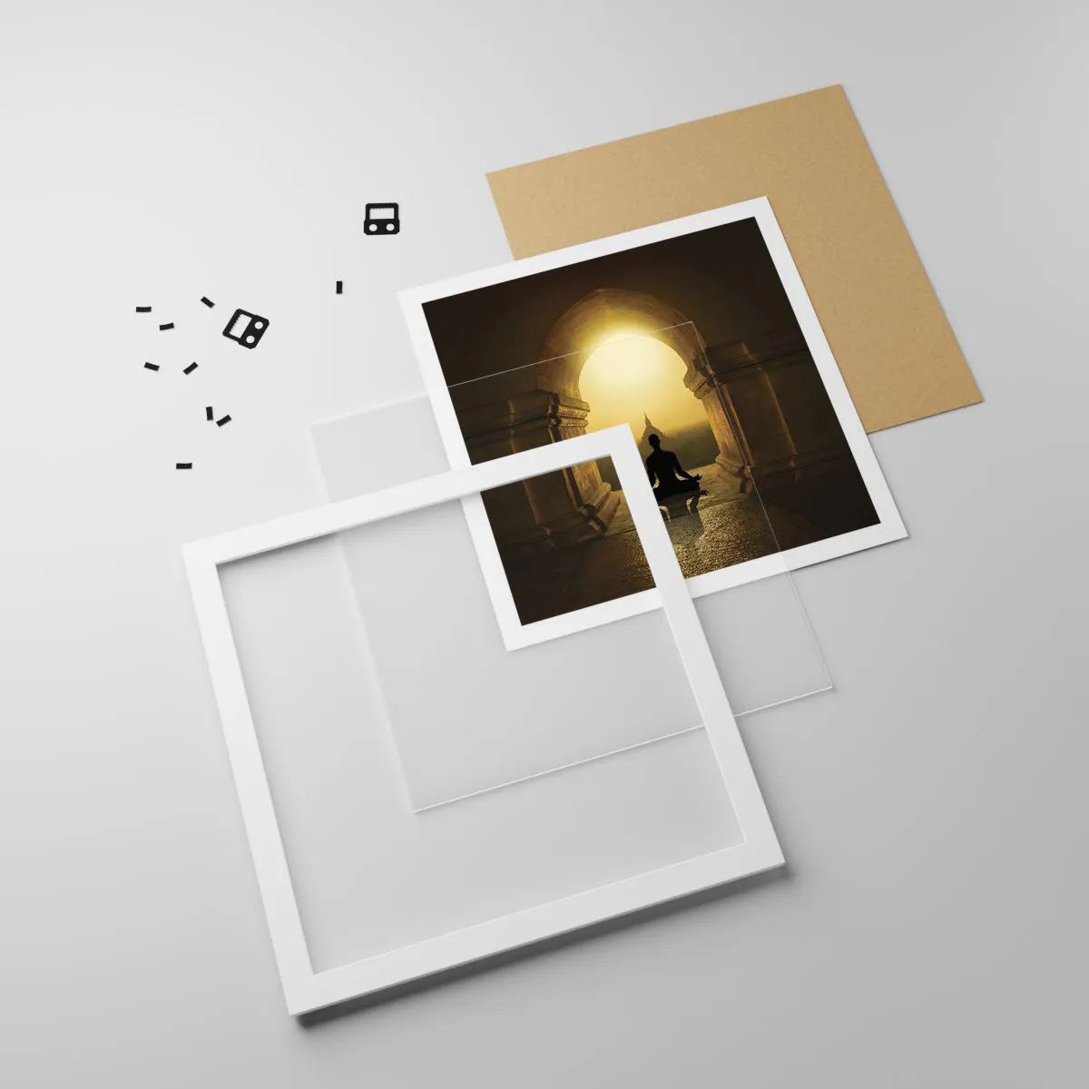 Poster în ramă albă - Armonie completă - 50x50 cm