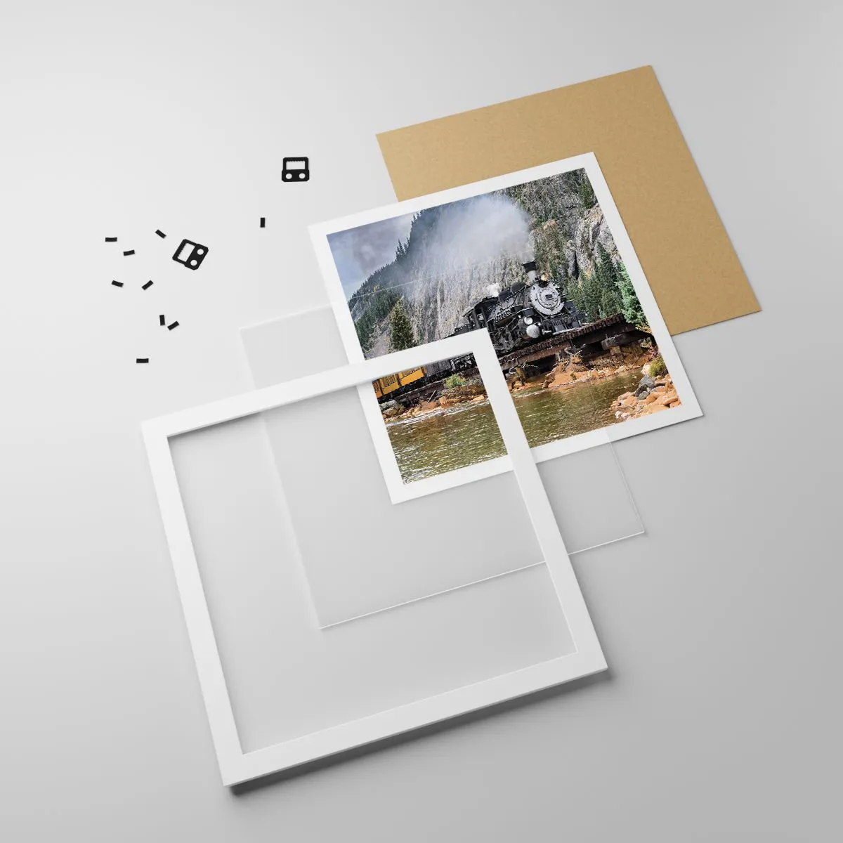 Affisch i vit ram - Vart ska du? Vart? - 30x30 cm