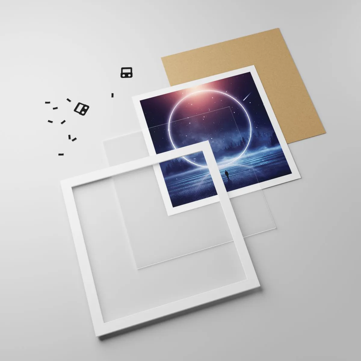 Poszter fekete keretben - Már itt vannak... - 50x50 cm