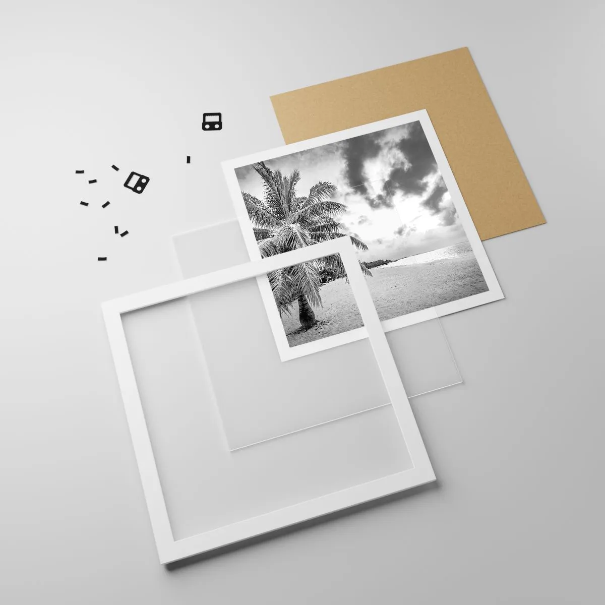 Poster in einem weißen Rahmen - Wenn du dich nach Einsamkeit sehnst ... - 40x40 cm