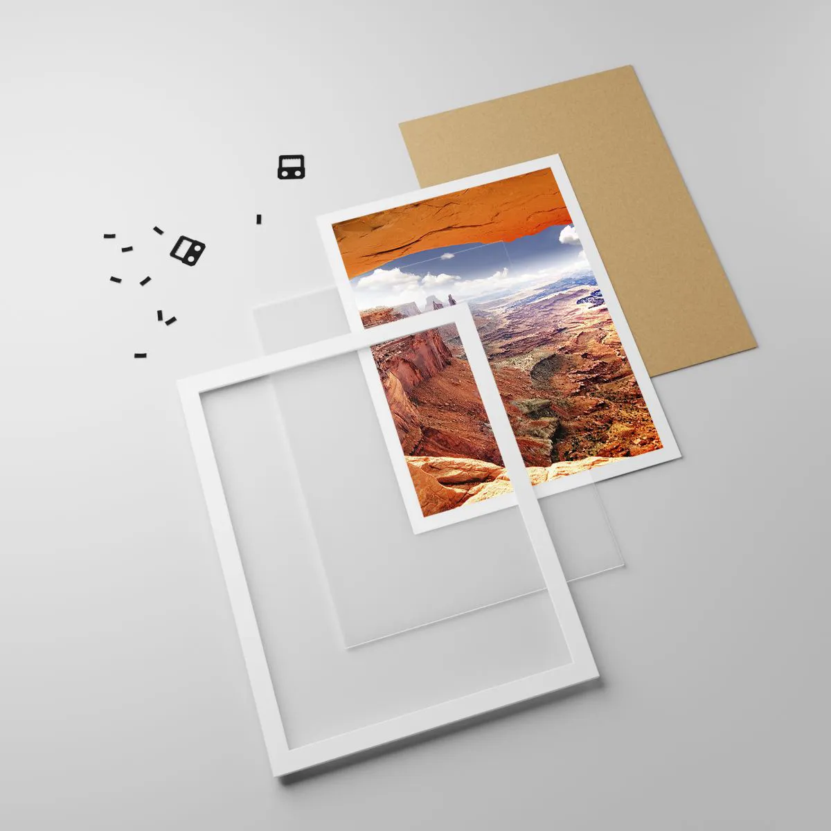 Plakat w białej ramie - Wyrzeźbione przez samą naturę - 30x40 cm