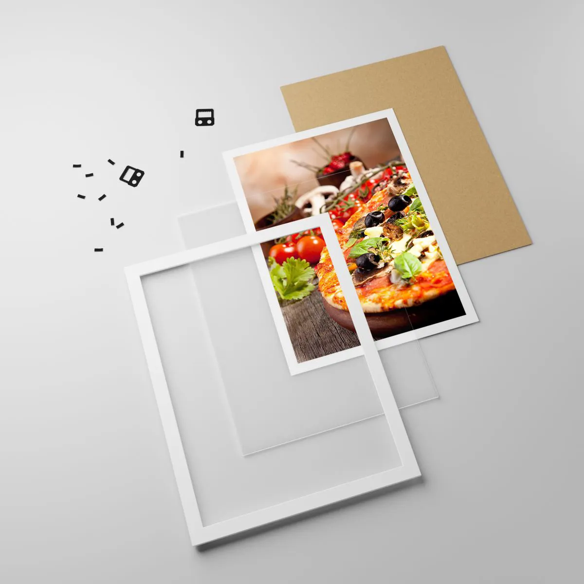 Póster en marco blanco - De ingredientes puros - 30x40 cm