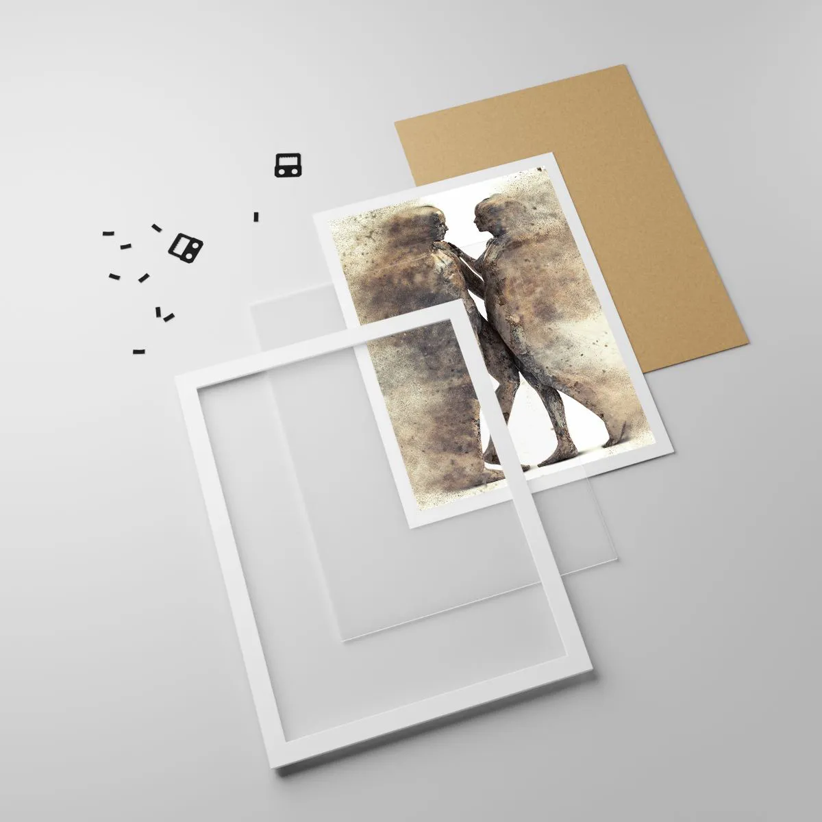 Poszter fekete keretben - Felemelkedtek a porból, hogy szeressenek - 50x70 cm