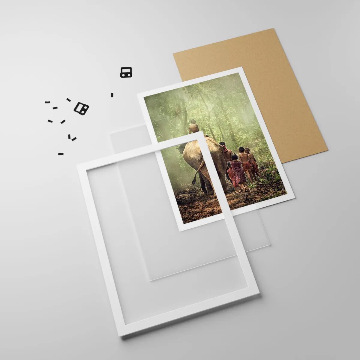 Affisch i vit ram - Nya Djungelboken - 40x50 cm