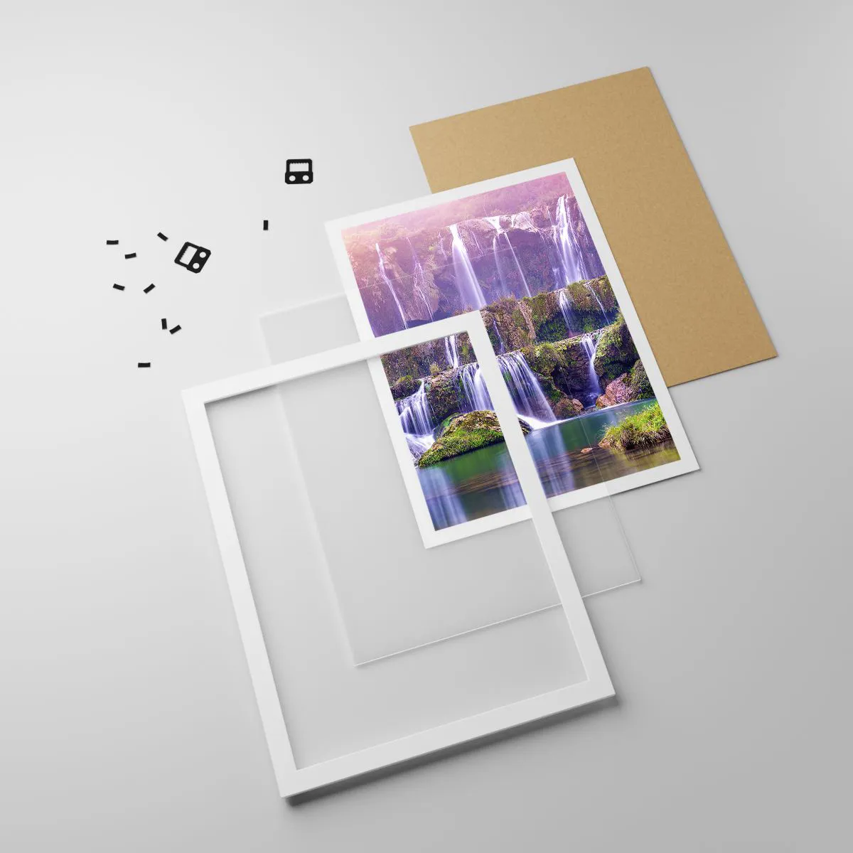 Affisch i vit ram - Trappan till himlen - 70x100 cm