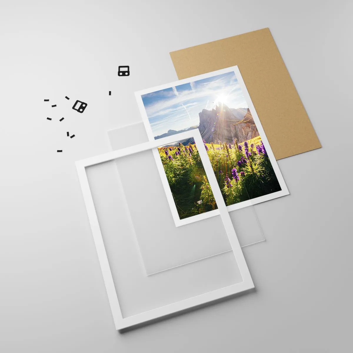 Affiche dans un cadre blanc - Poster - La vie secrète des herbes - 50x70 cm