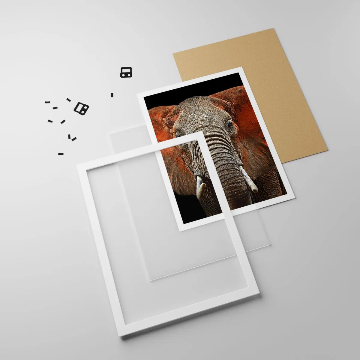 Poster in einem weißen Rahmen - Ich bin wild und du? - 50x70 cm