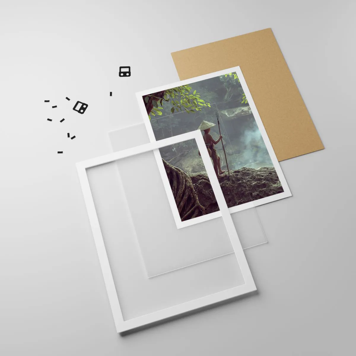 Poszter fekete keretben - Barátságban a természettel - 50x70 cm