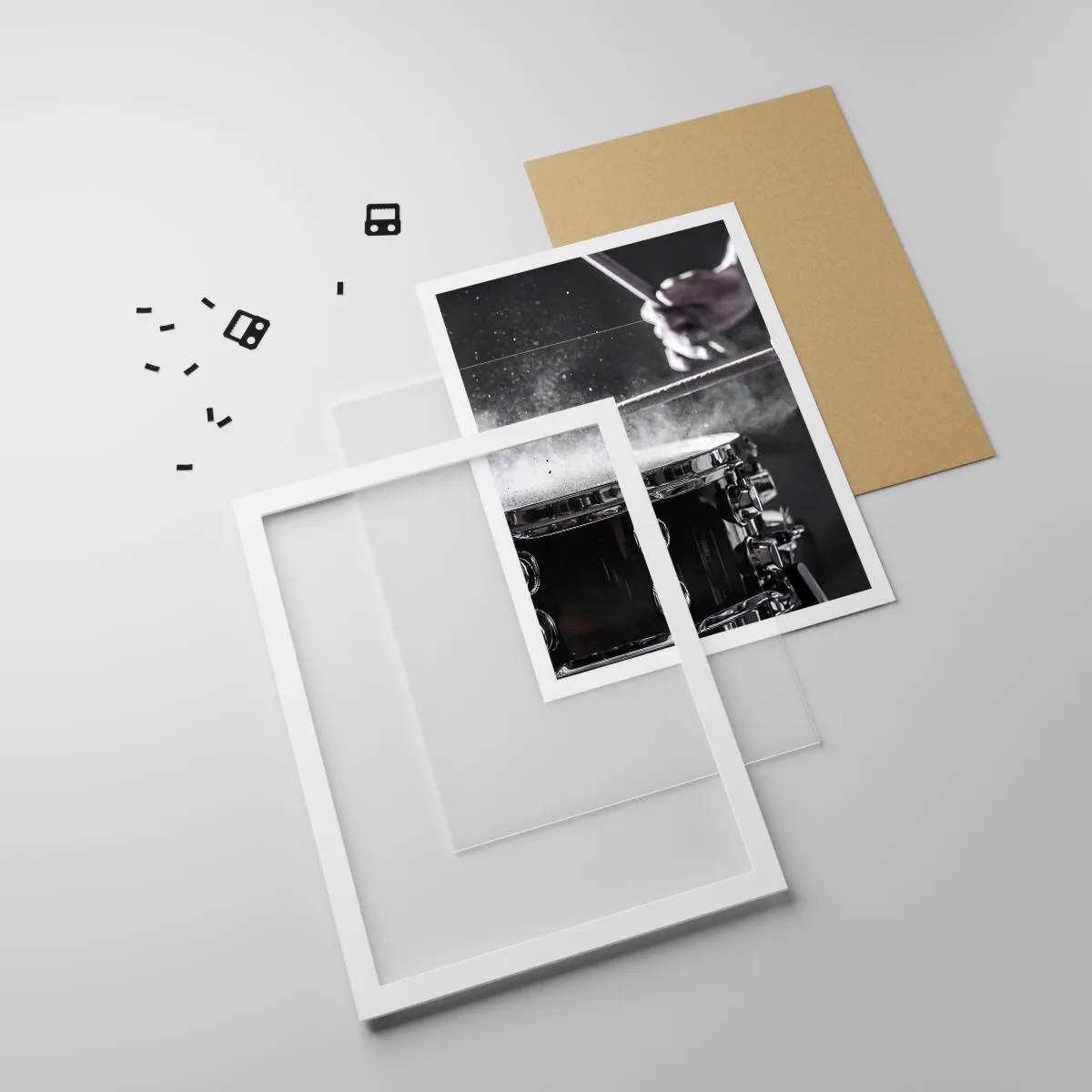 Poster in white frmae - Pulse of Music - 40x50 cm