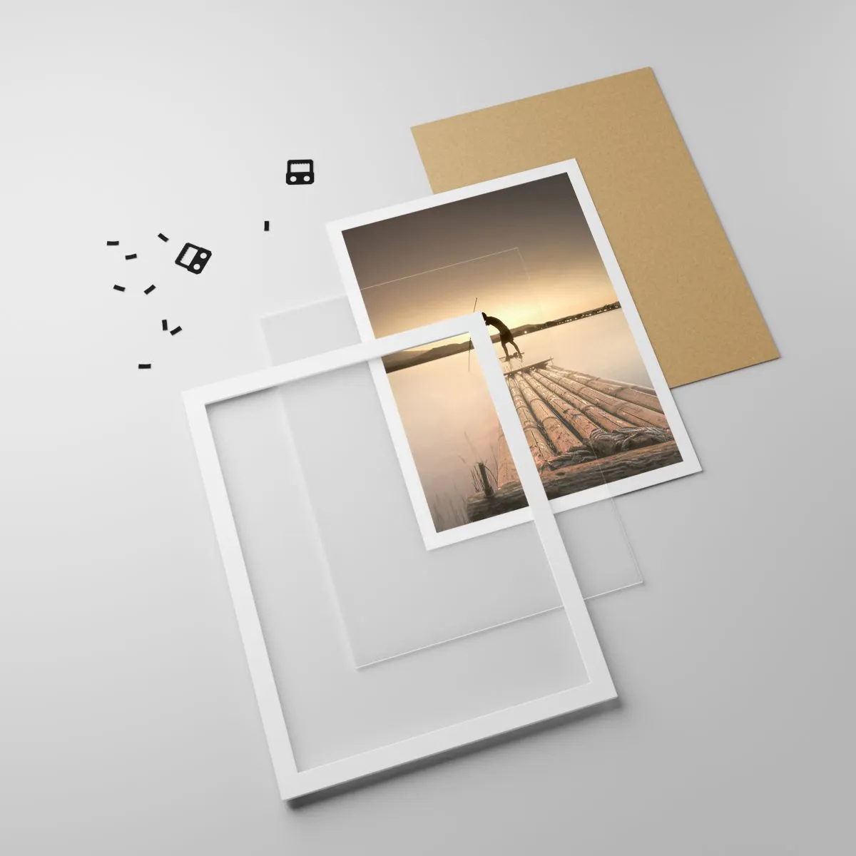 Affisch i vit ram - Före avkoppling - 30x40 cm