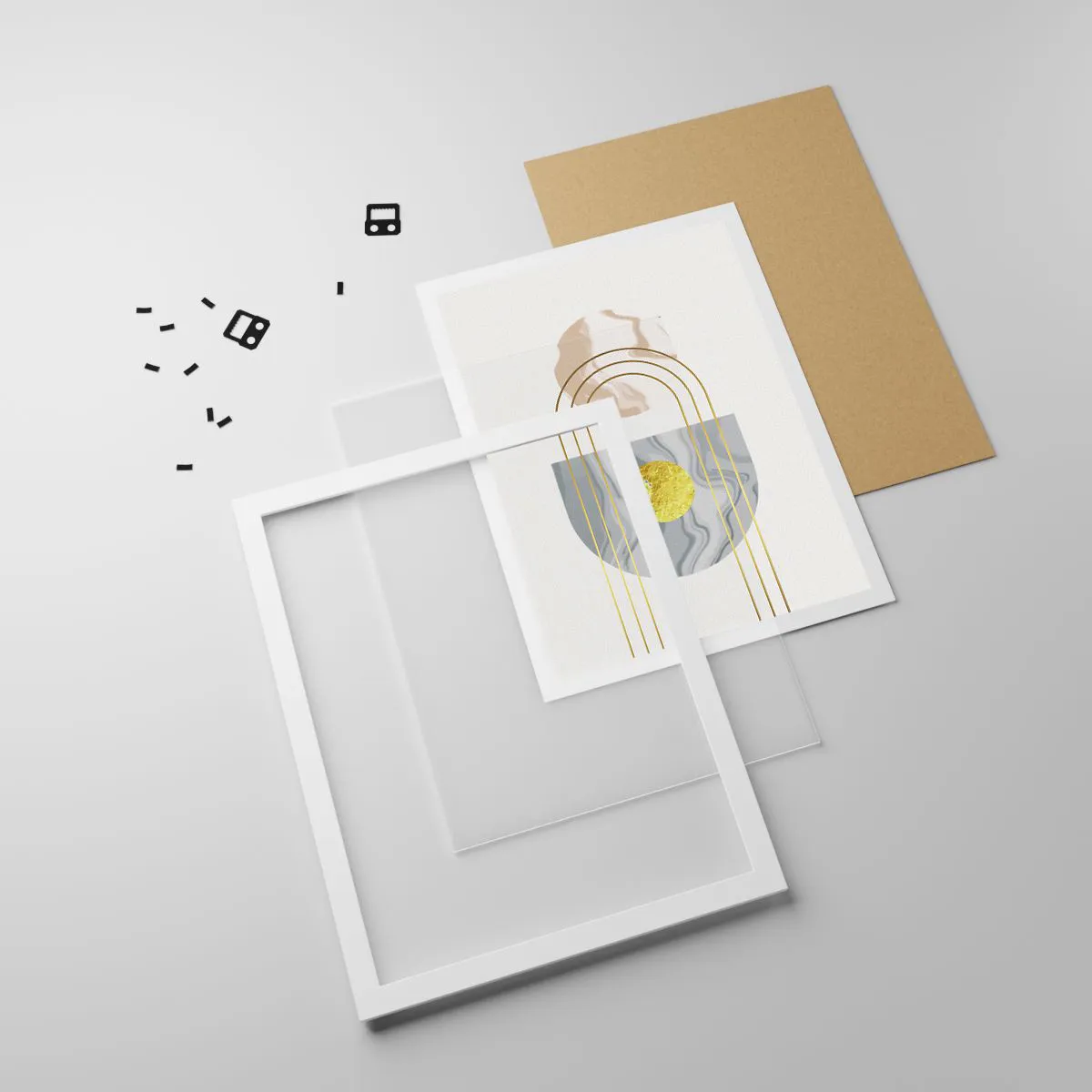 Plagát v bielom ráme - Jas a žiarivosť - 30x40 cm