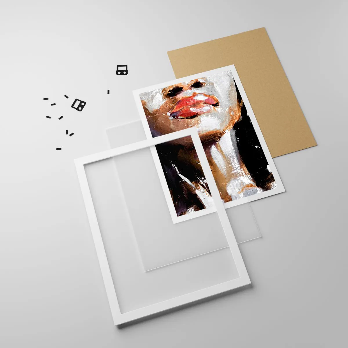 Plakat w białej ramie - Duma bez uprzedzeń - 40x50 cm