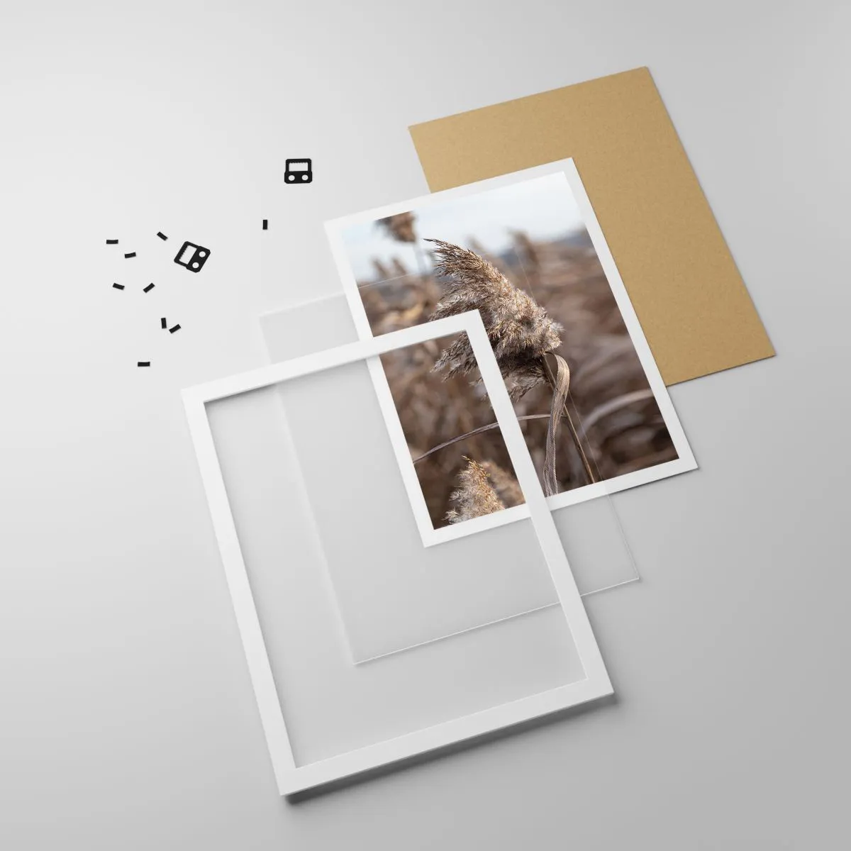 Poster in white frmae - Time to Fly with the Wind - 50x70 cm