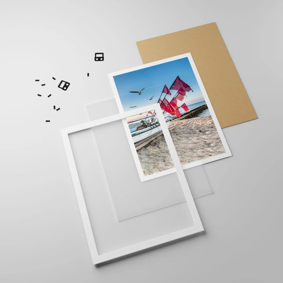 Affiche dans un cadre blanc - Poster - Repos mérité - 40x50 cm