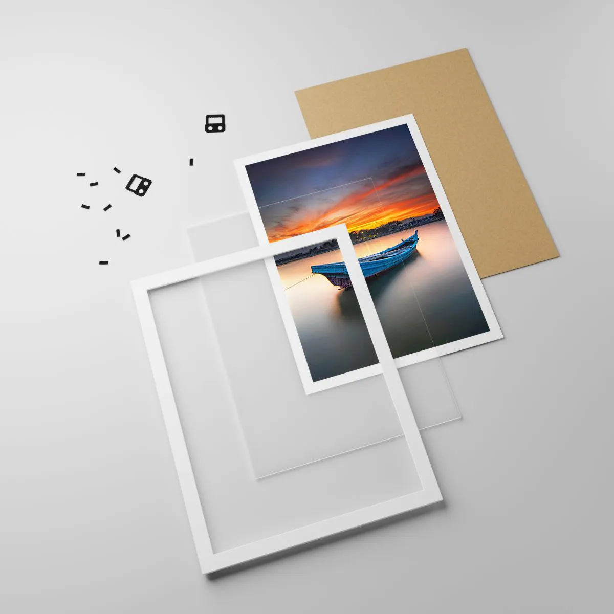 Poster în ramă albă - O noapte bună înainte - 50x70 cm