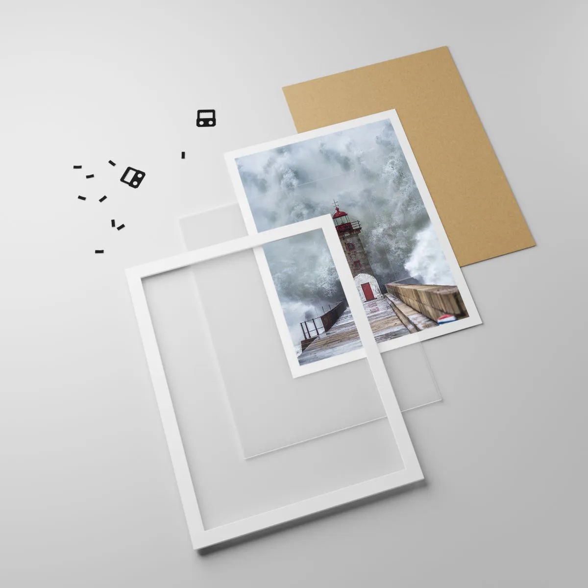 Poszter fekete keretben - A vizek ordítása, a vihar zaja - 30x40 cm