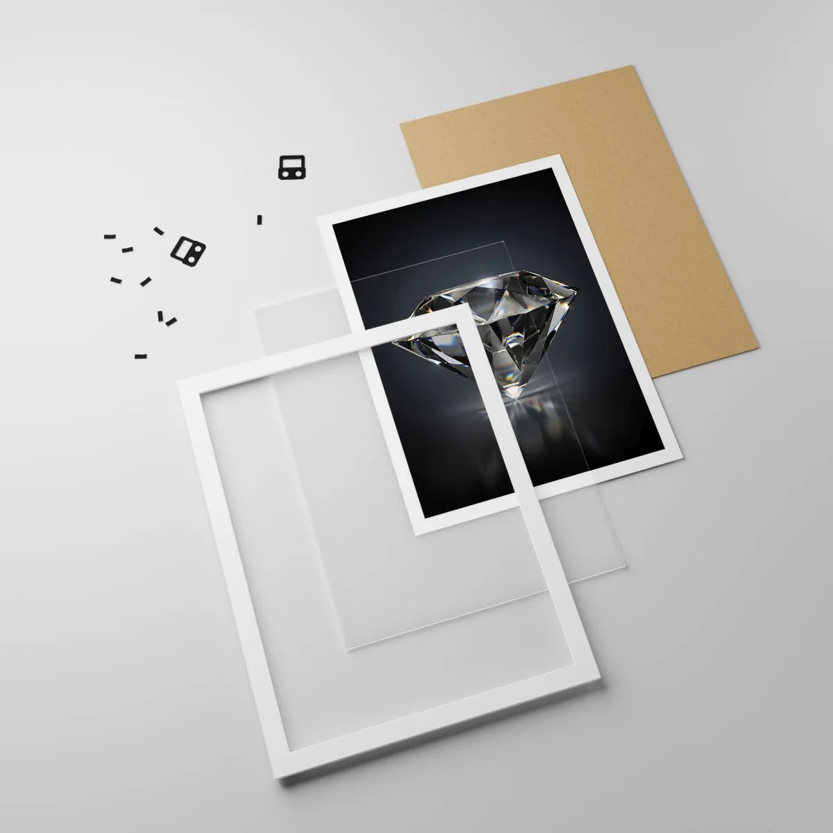 Plakát v bílém rámu - Best girls friend - 61x91 cm