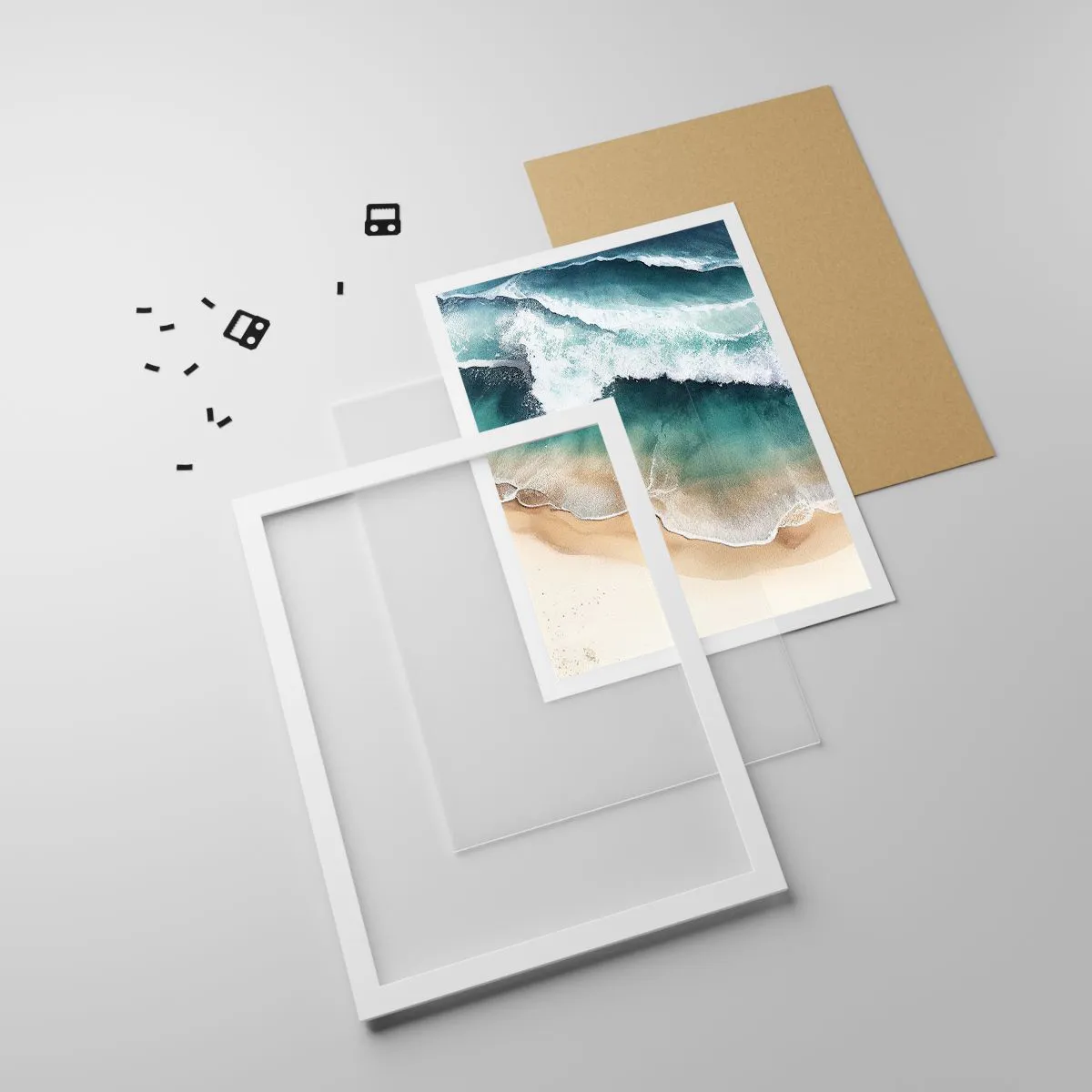 Affisch i vit ram - Ett evigt möte - 70x100 cm