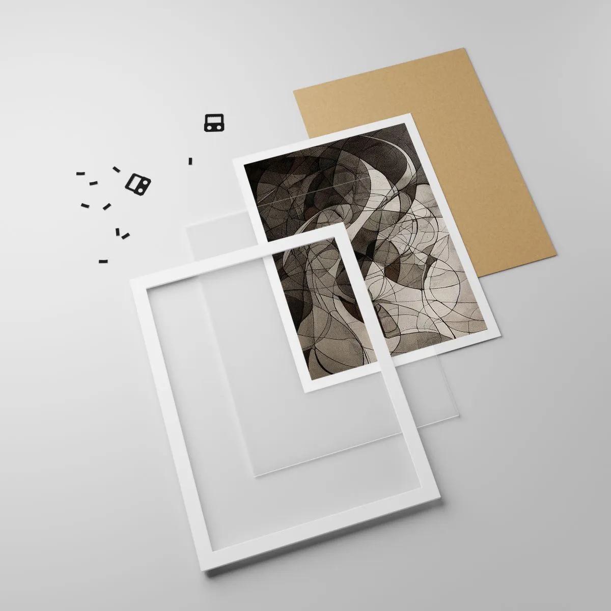 Plagát v bielom ráme - Obeh farieb Zeme - 70x100 cm