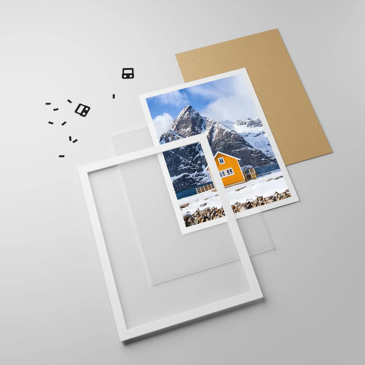 Poster in white frmae - Scandinavian Holiday - 61x91 cm