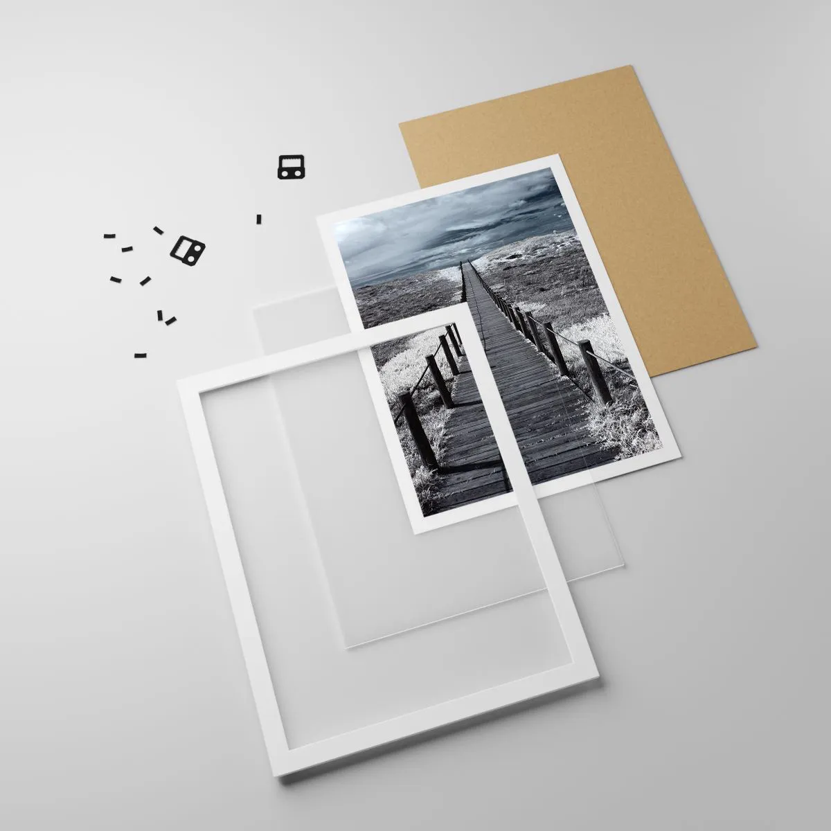 Plakat w białej ramie - Na sam brzeg - 30x40 cm