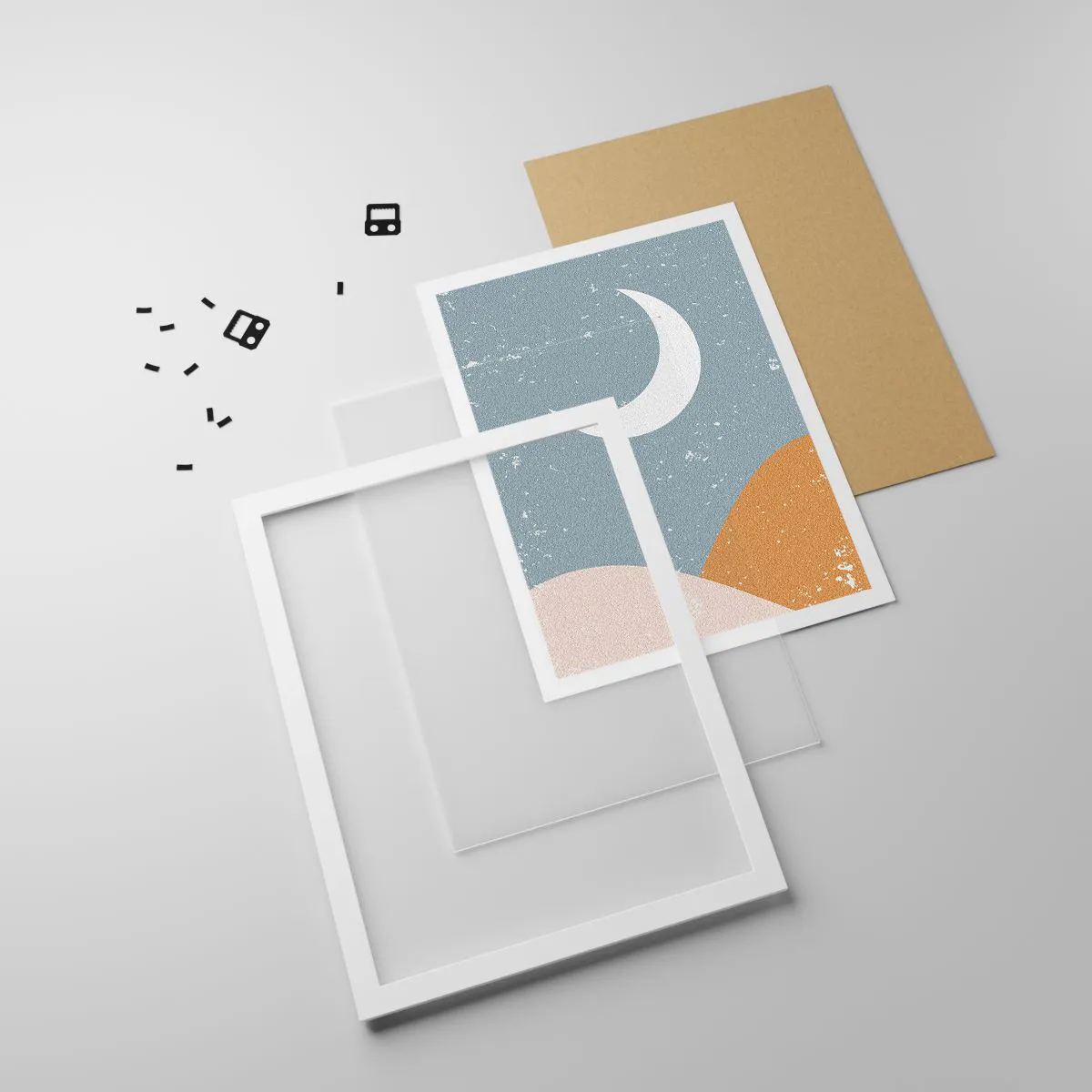 Poster in cornice bianca - Il miracolo di molte notti - 50x70 cm