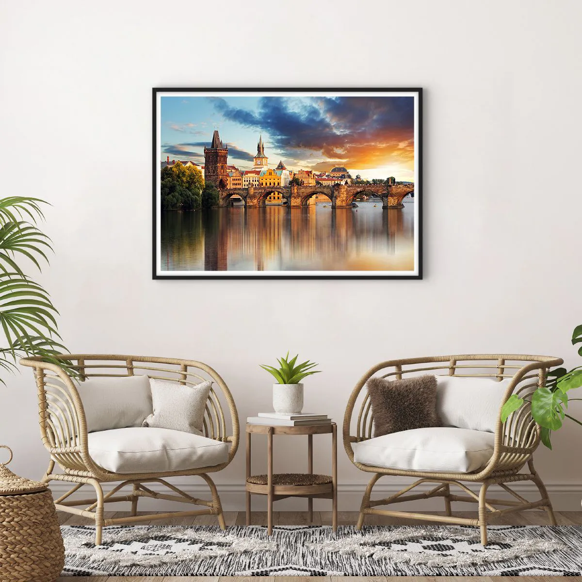 Plakat i sort ramme - Smukt for evigt - 100x70 cm