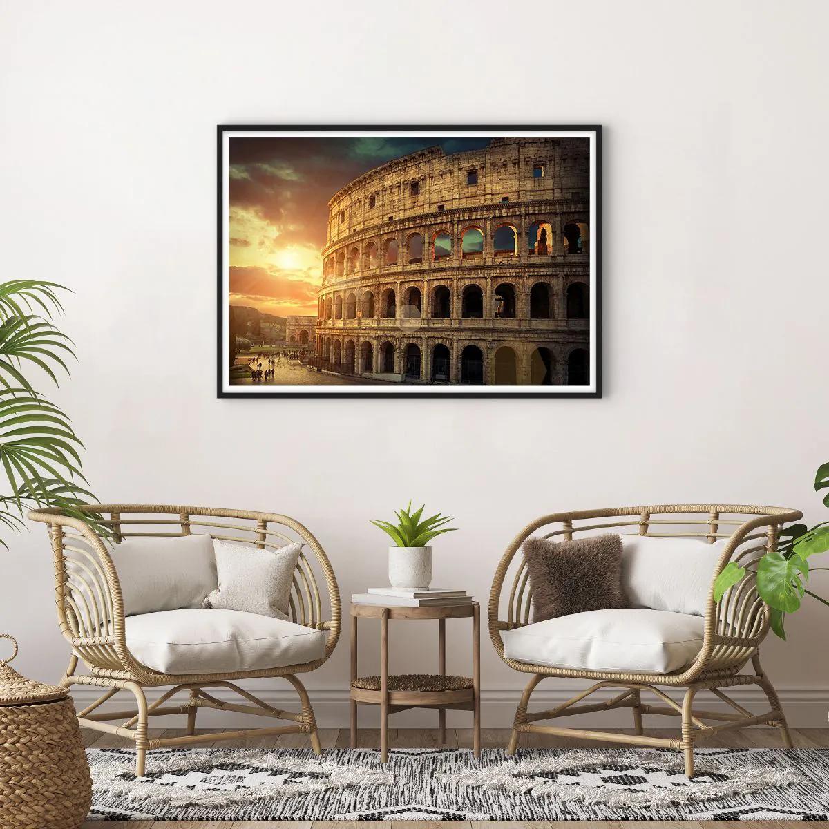 Plakat i sort ramme - Kolossalt indtryk - 100x70 cm