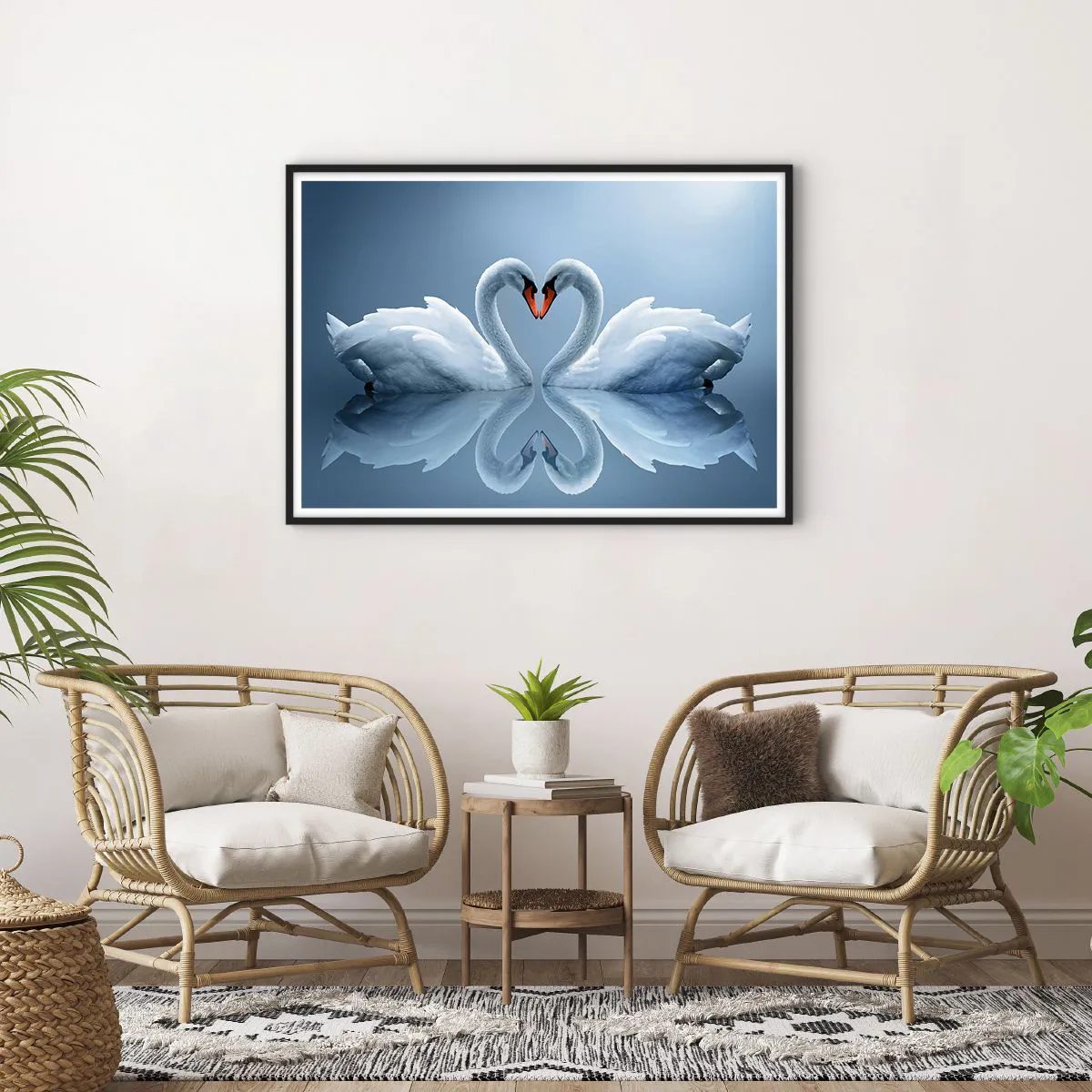 Poszter fehér keretben - Itt az ideje a szerelemnek - 100x70 cm