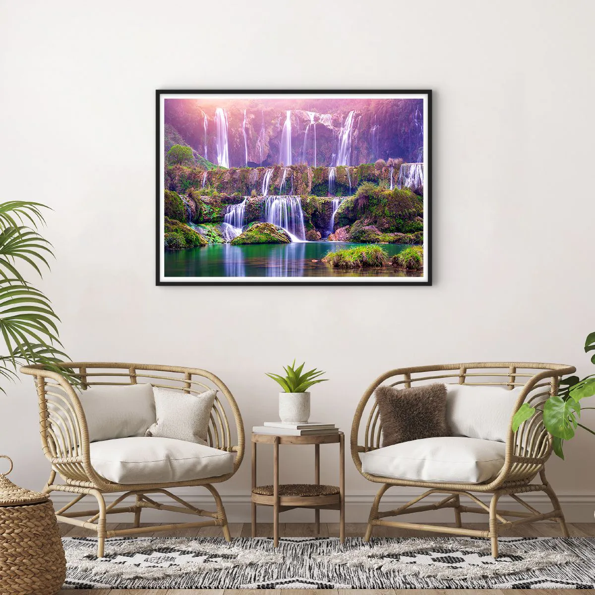 Affisch i svart ram - Trappan till himlen - 100x70 cm