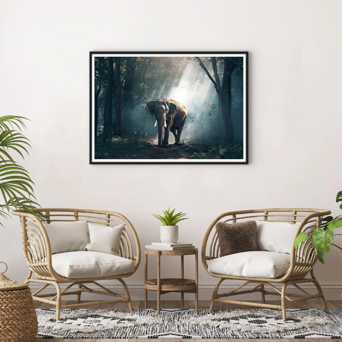 Plakát v černém rámu - Klidná procházka - 100x70 cm