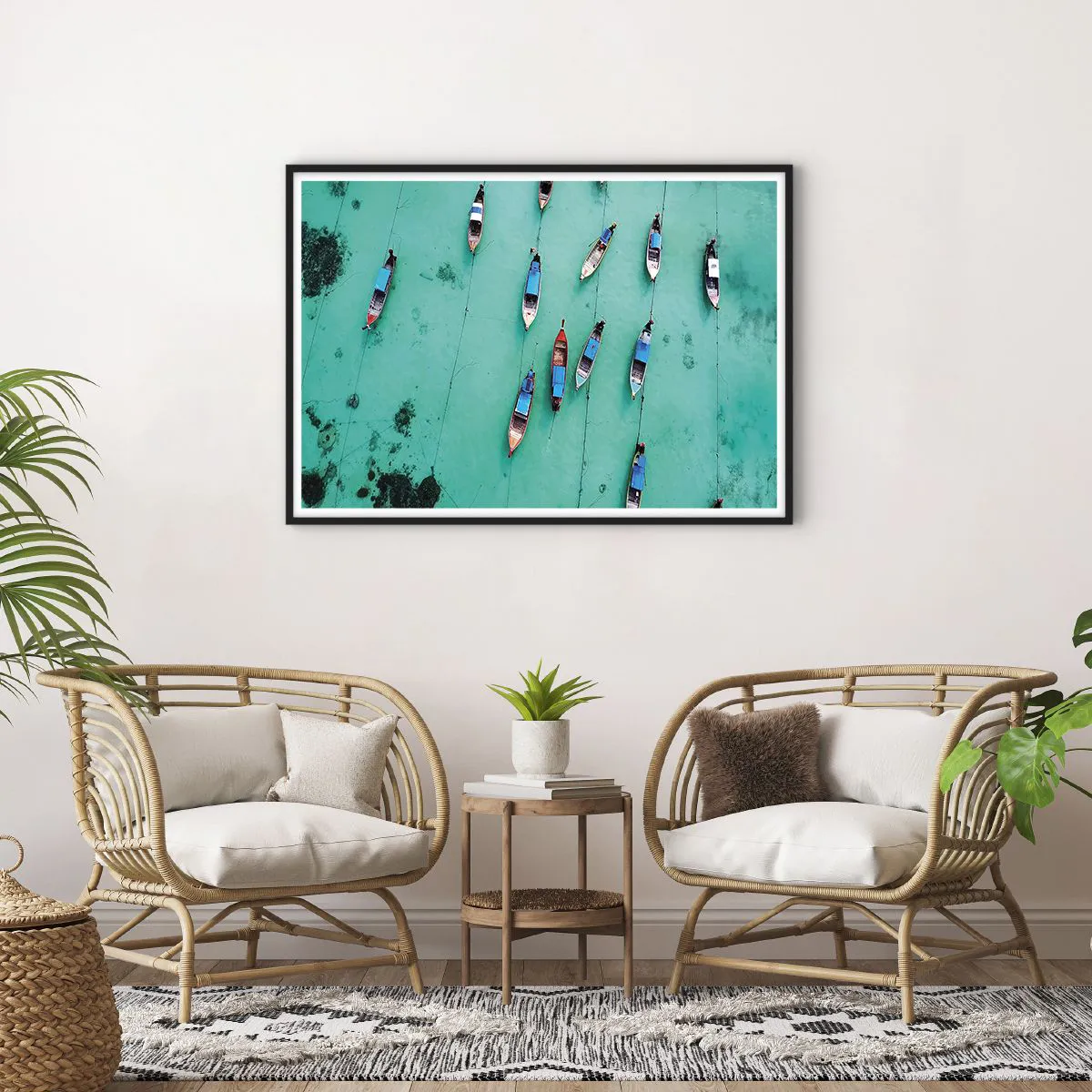 Poszter fehér keretben - Örömteli várakozásban - 100x70 cm