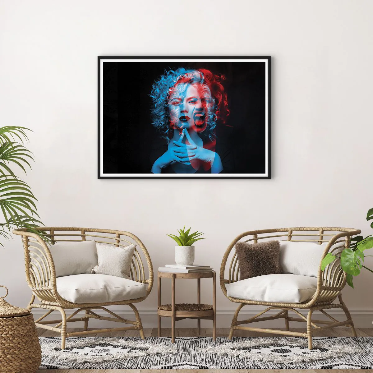 Poster in een zwarte lijst - Alter ego - 100x70 cm