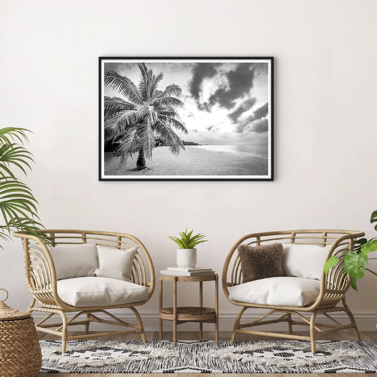 Affisch i svart ram - När du längtar efter ensamheten... - 100x70 cm