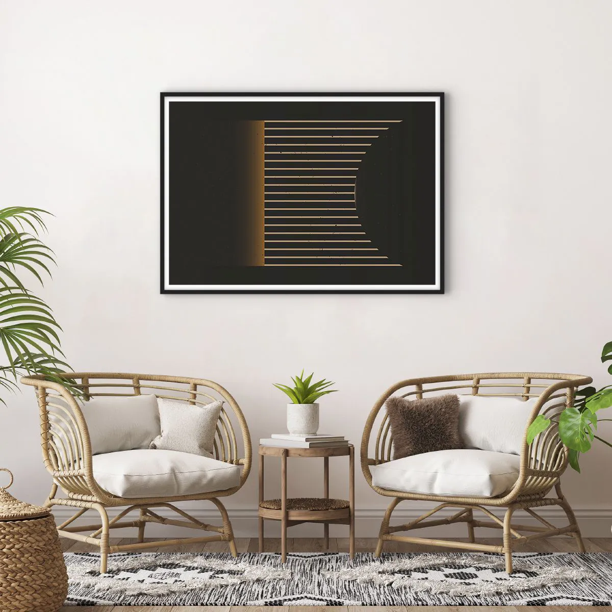 Poster în ramă neagră - Explorați întunericul - 100x70 cm