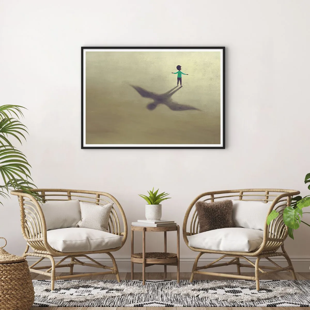 Plakat i sort ramme - Fremtidens helt - 100x70 cm