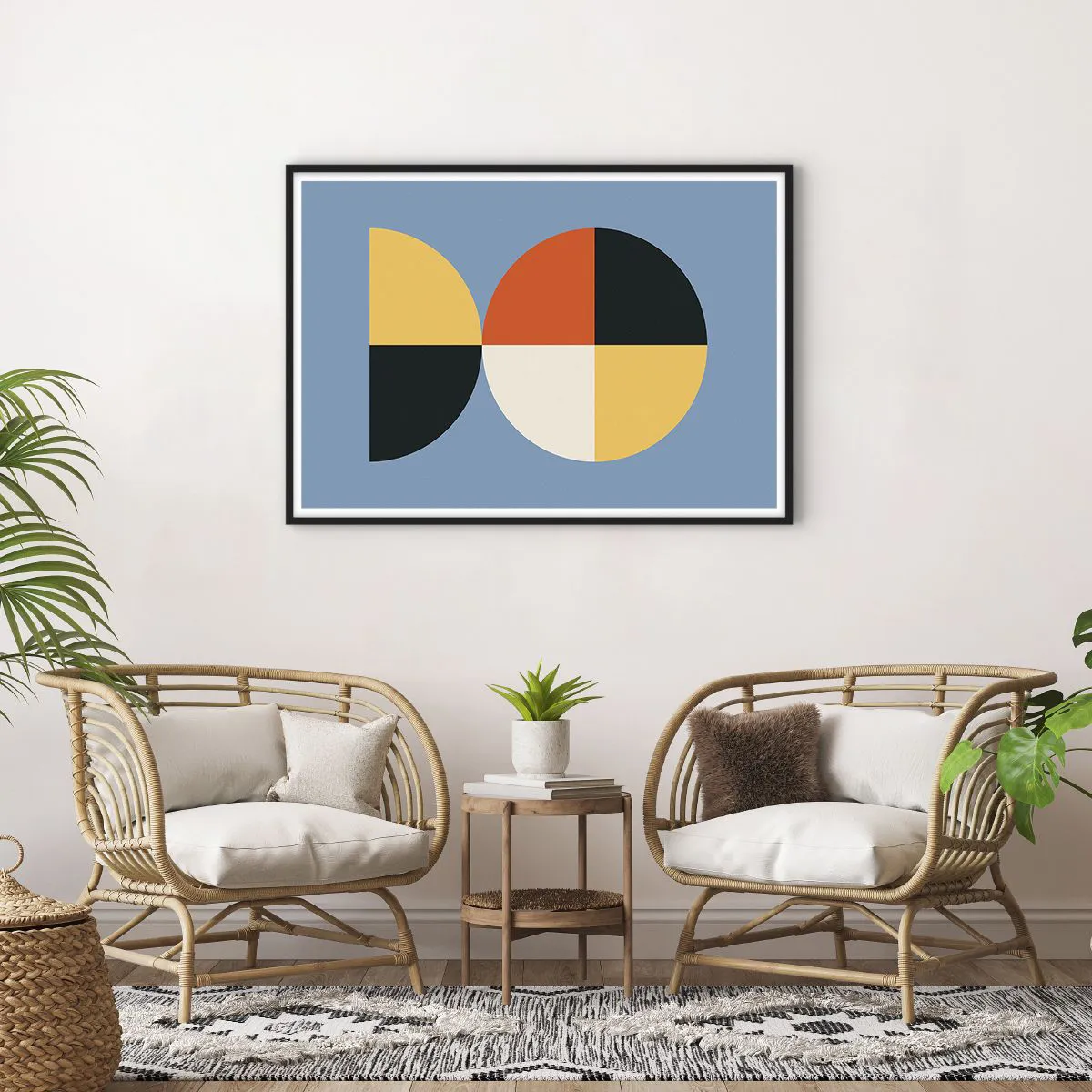 Plakat i sort ramme - Se og tæl - 100x70 cm