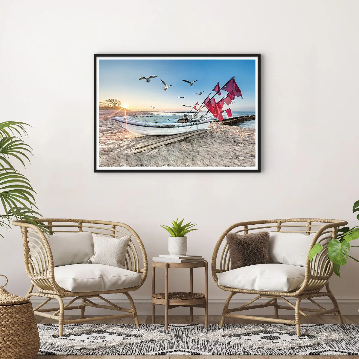 Poszter fehér keretben - Megérdemelt pihenés - 100x70 cm