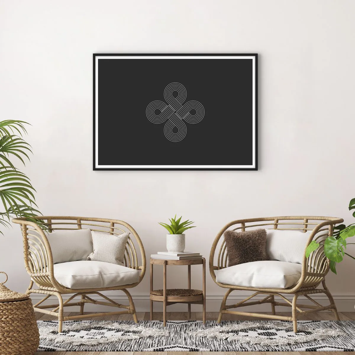 Plakat i sort ramme - I den keltiske ånd - 100x70 cm