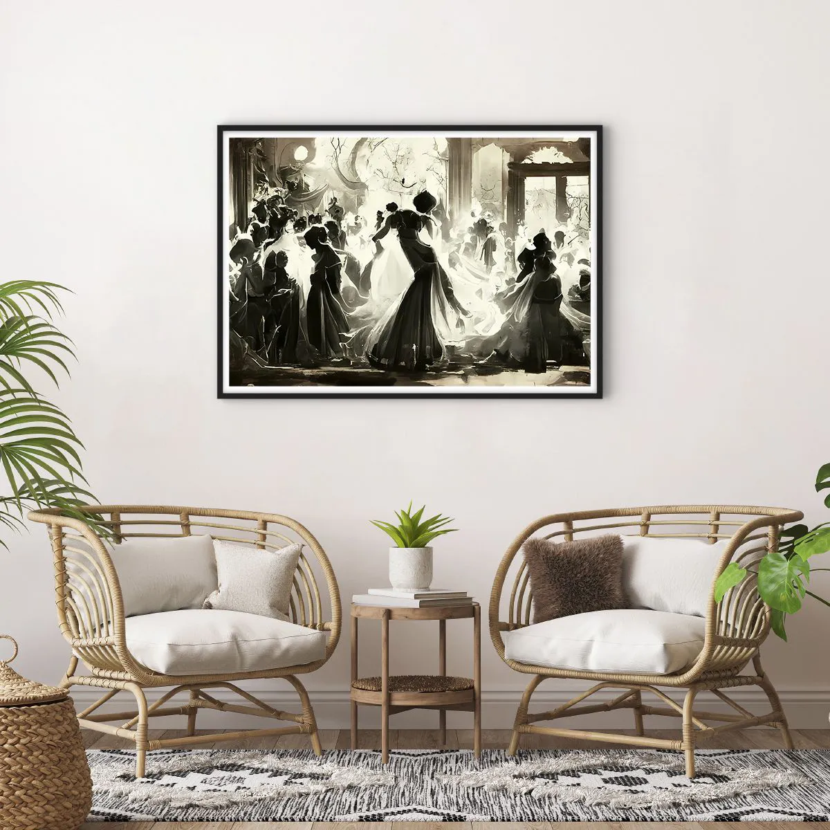 Plakat i sort ramme - Den store maskerade - 100x70 cm