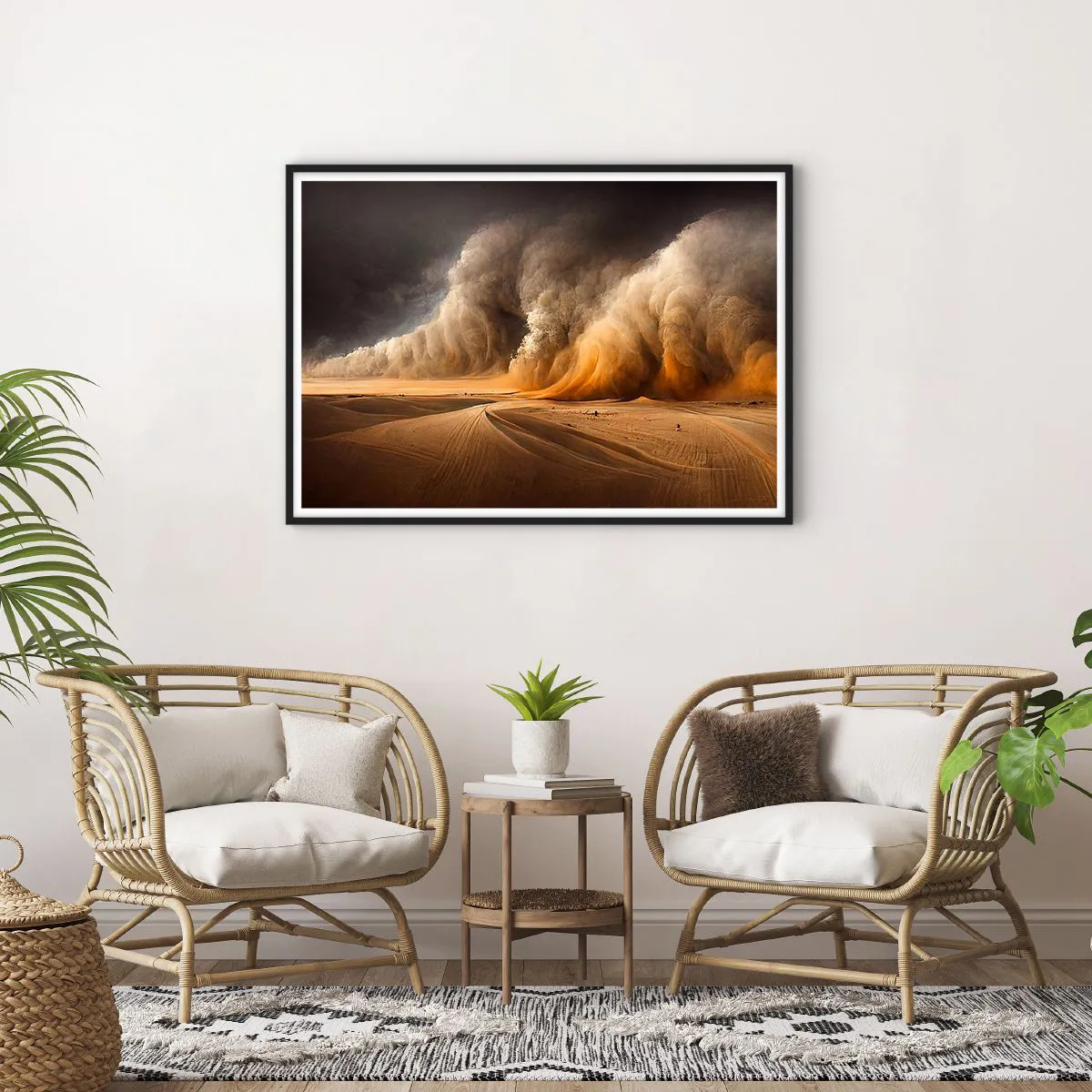 Plakat i sort ramme - Ørkenens vrede - 100x70 cm